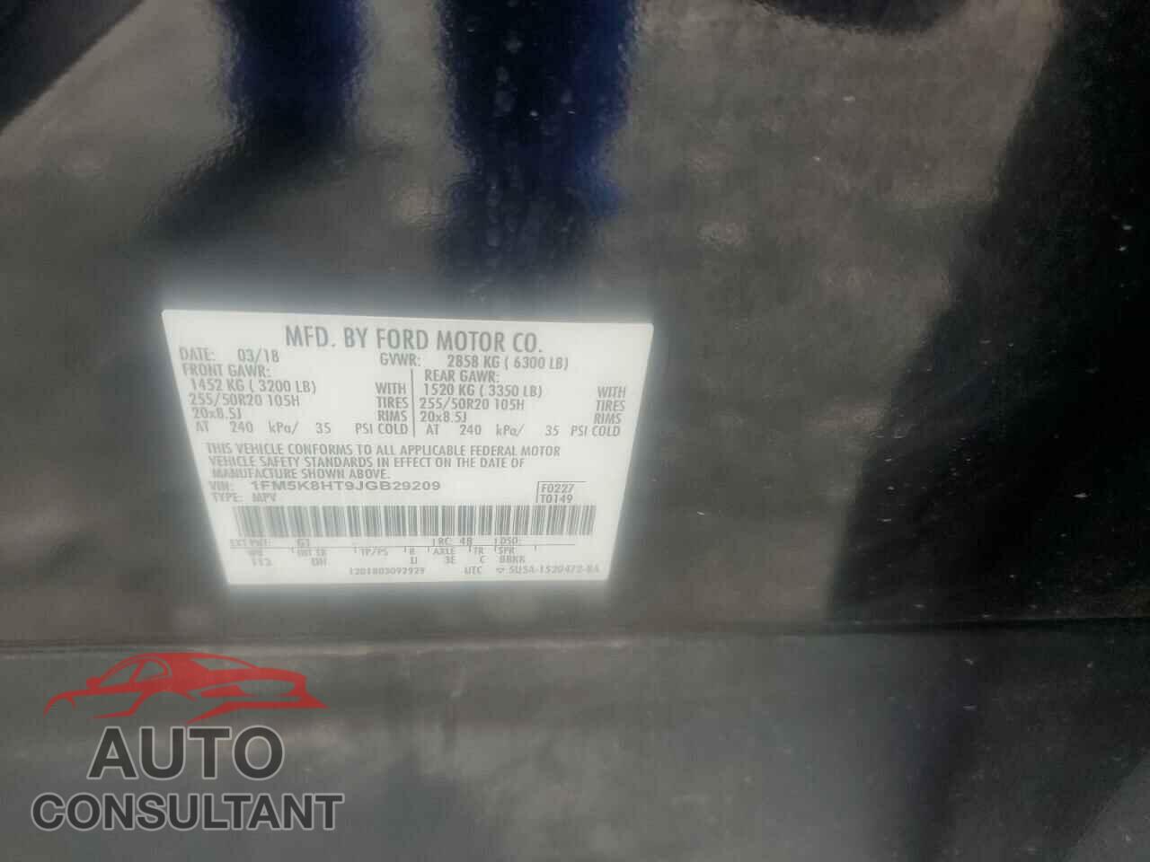 FORD EXPLORER 2018 - 1FM5K8HT9JGB29209
