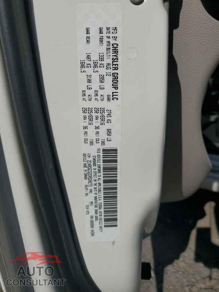 DODGE CARAVAN 2013 - 2C4RDGCG2DR520273