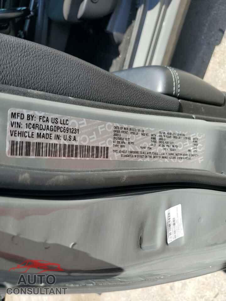 DODGE DURANGO 2023 - 1C4RDJAG0PC691231