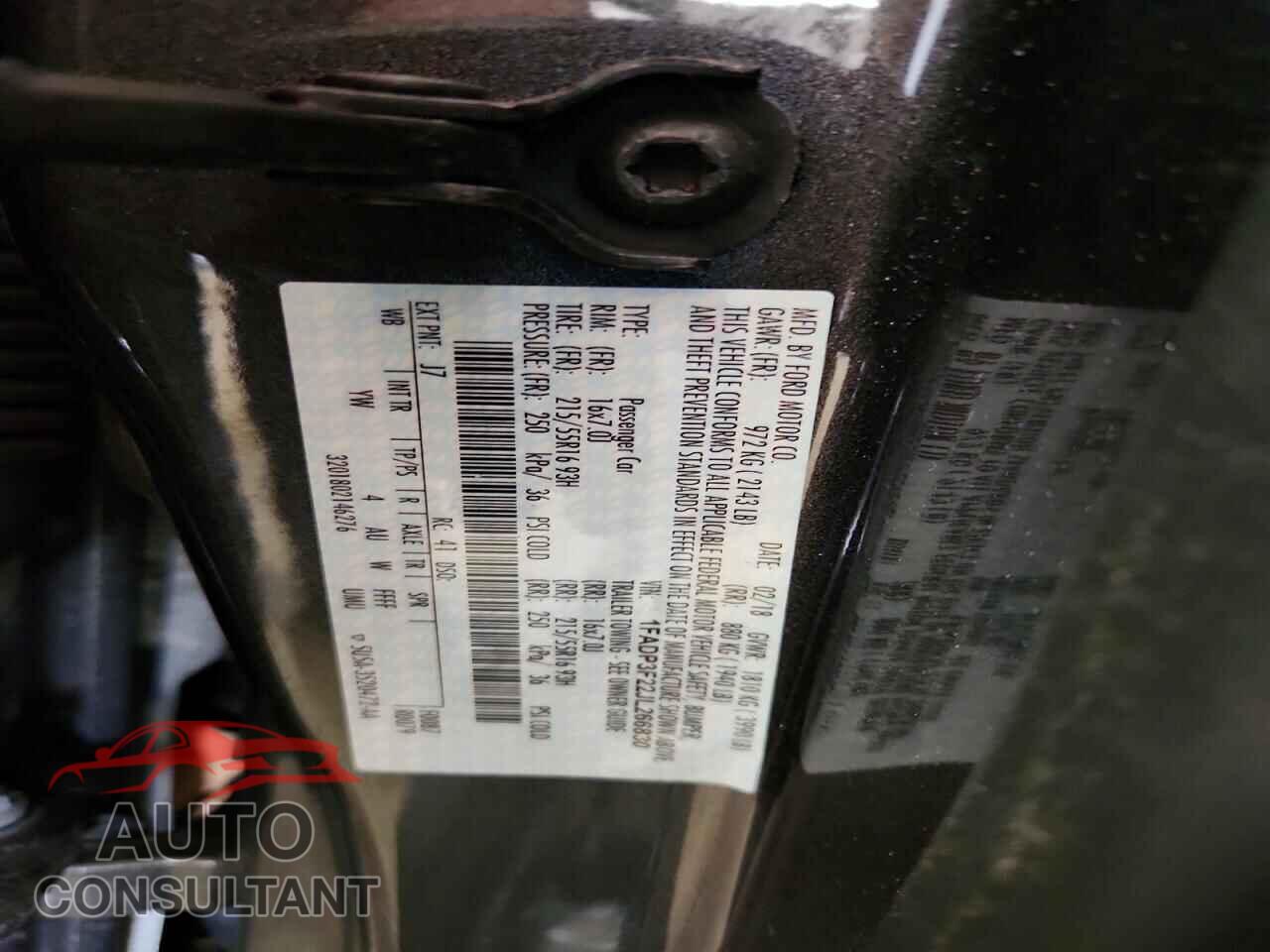 FORD FOCUS 2018 - 1FADP3F22JL266830