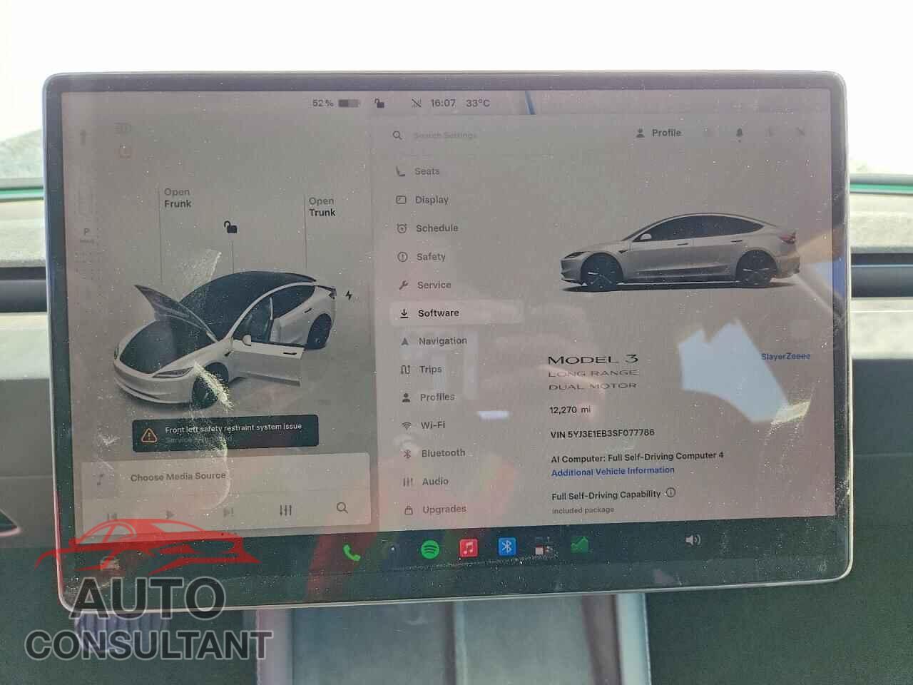TESLA MODEL 3 2025 - 5YJ3E1EB3SF077786