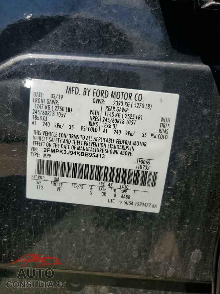 FORD EDGE 2019 - 2FMPK3J94KBB95413