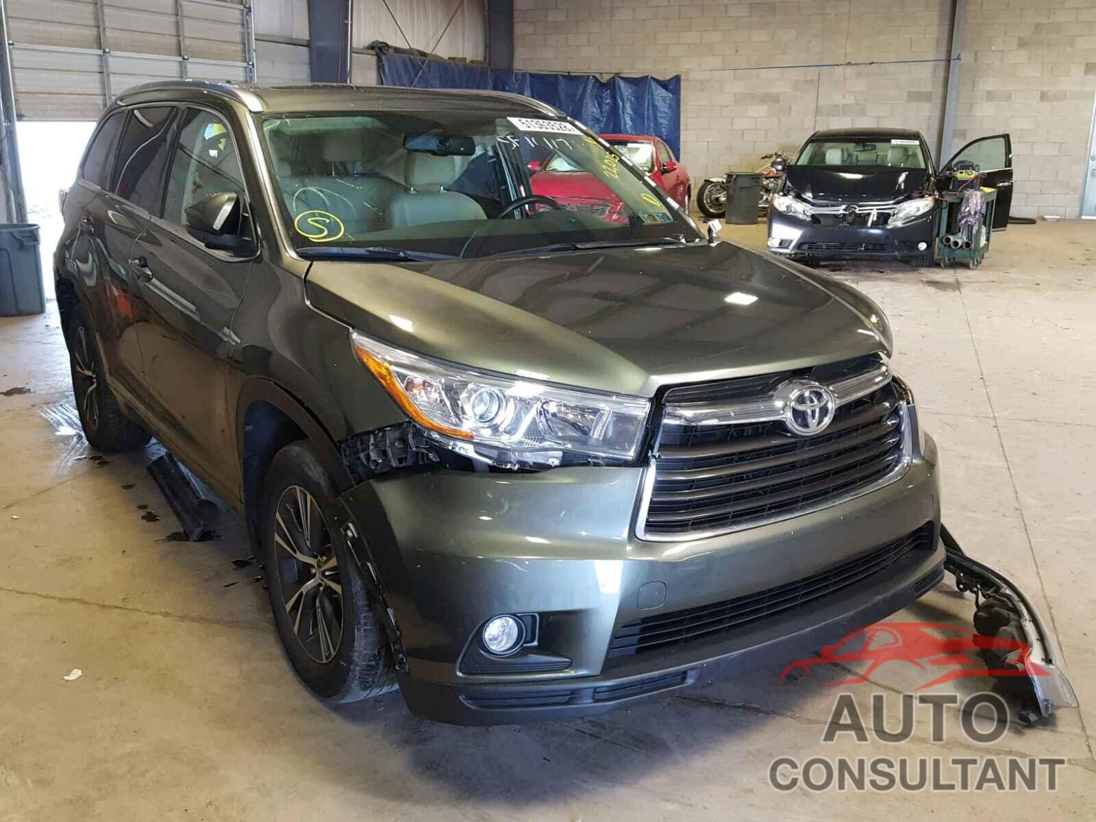 TOYOTA HIGHLANDER 2016 - 5TDJKRFH6GS350420