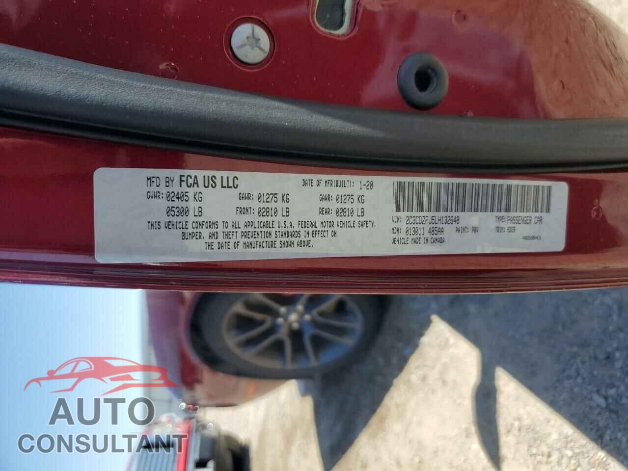 DODGE CHALLENGER 2020 - 2C3CDZFJ5LH132648