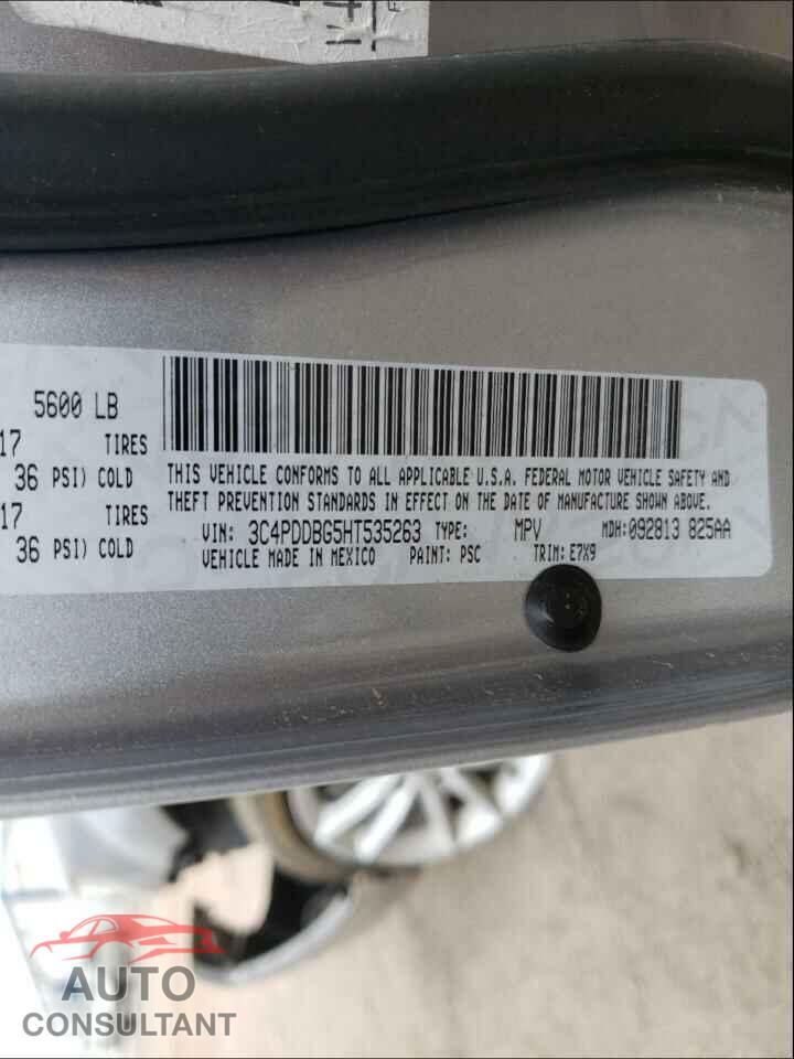 DODGE JOURNEY 2017 - 3C4PDDBG5HT535263