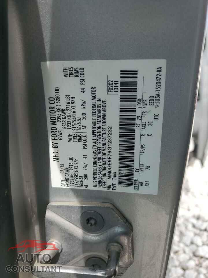 FORD TRANSIT 2016 - NM0GE9F76G1237232
