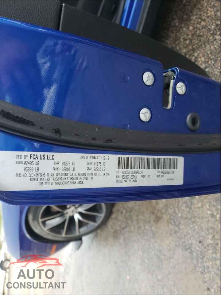 DODGE CHALLENGER 2018 - 2C3CDZFJ1JH325134