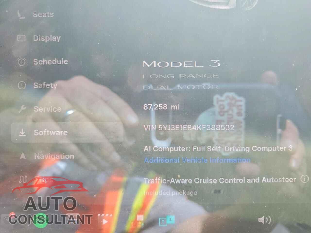 TESLA MODEL 3 2019 - 5YJ3E1EB4KF388532