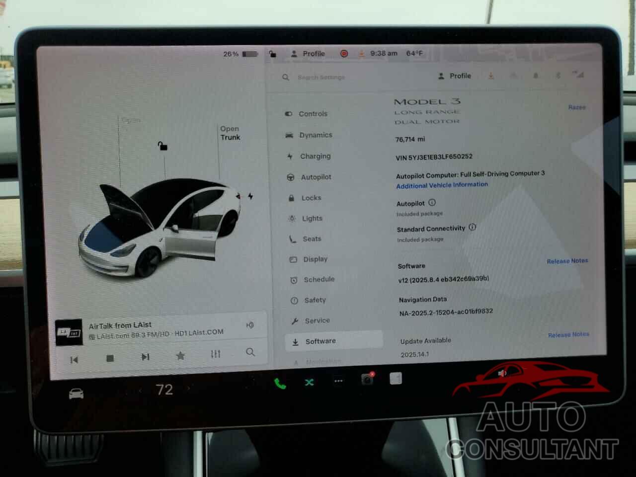 TESLA MODEL 3 2020 - 5YJ3E1EB3LF650252