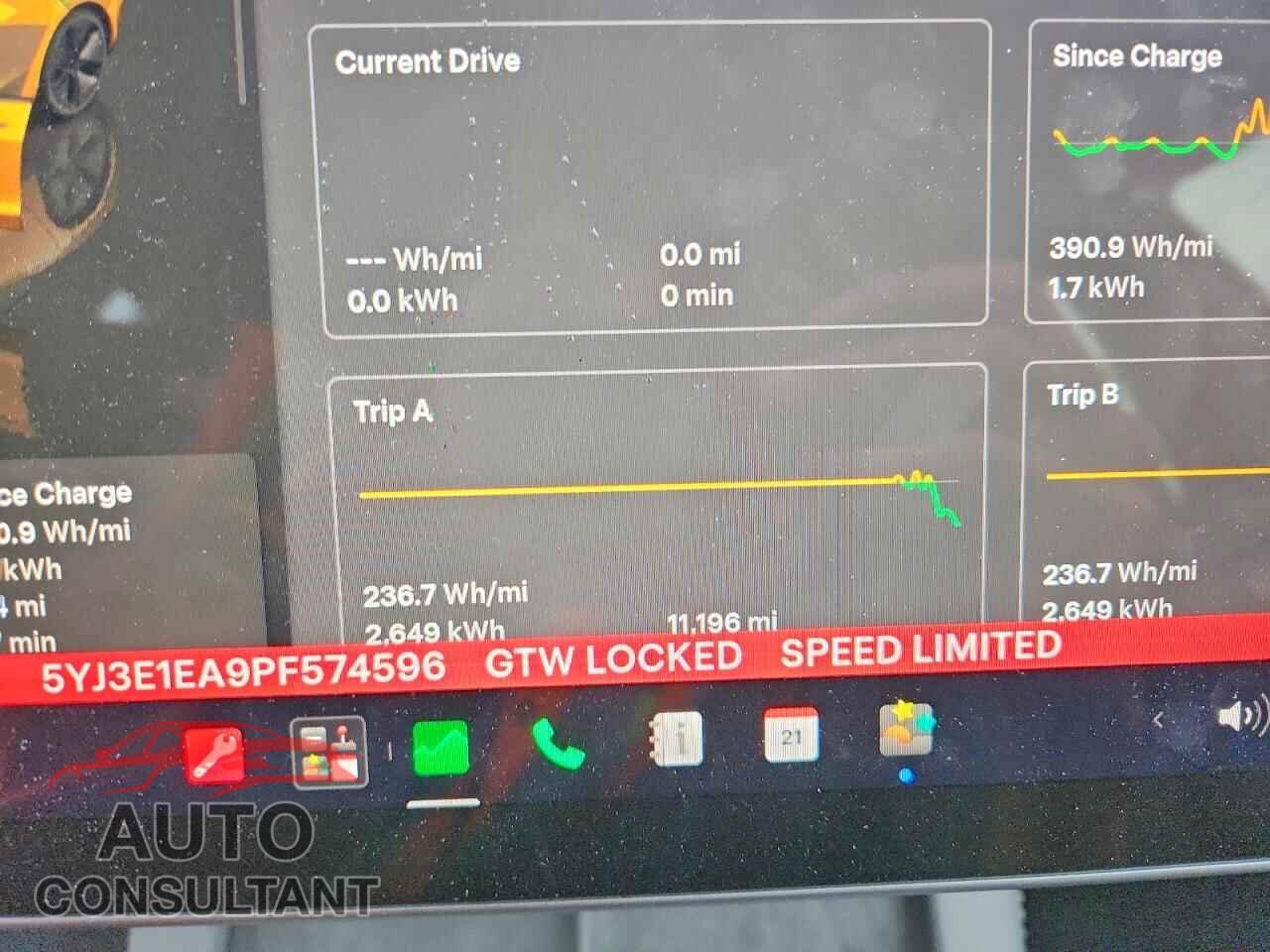 TESLA MODEL 3 2023 - 5YJ3E1EA9PF574596
