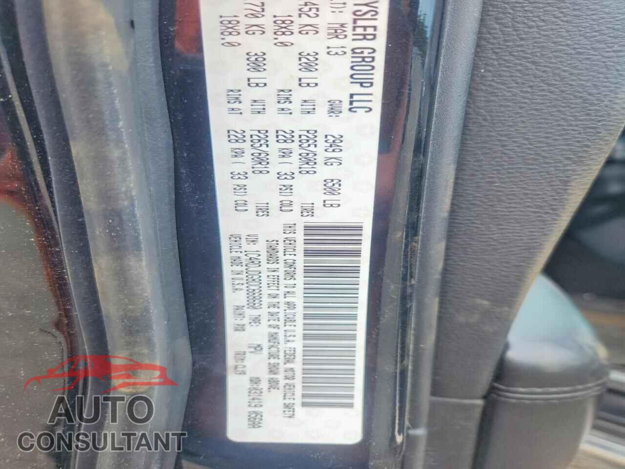 DODGE DURANGO 2013 - 1C4RDJDG8DC668660
