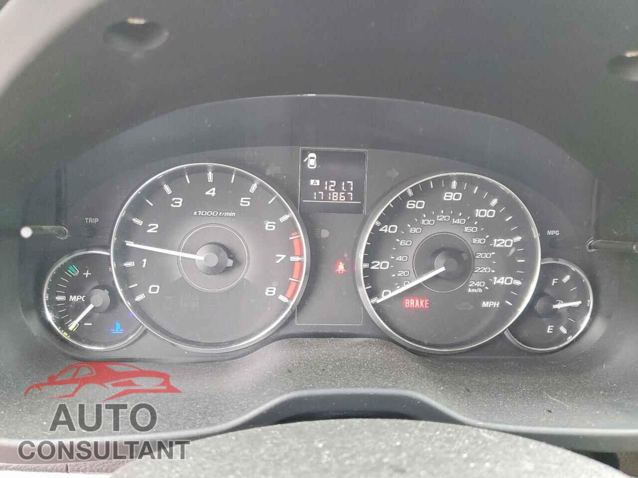SUBARU OUTBACK 2012 - 4S4BRBFC9C1278336