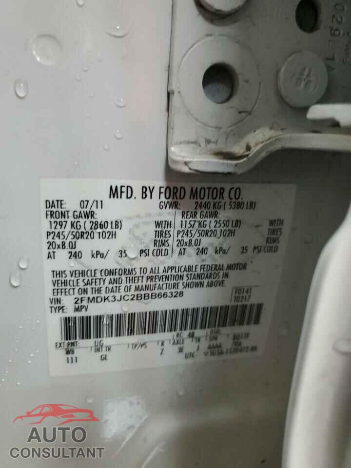 FORD EDGE 2011 - 2FMDK3JC2BBB66328