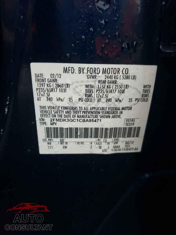 FORD EDGE 2012 - 2FMDK3GC1CBA95471