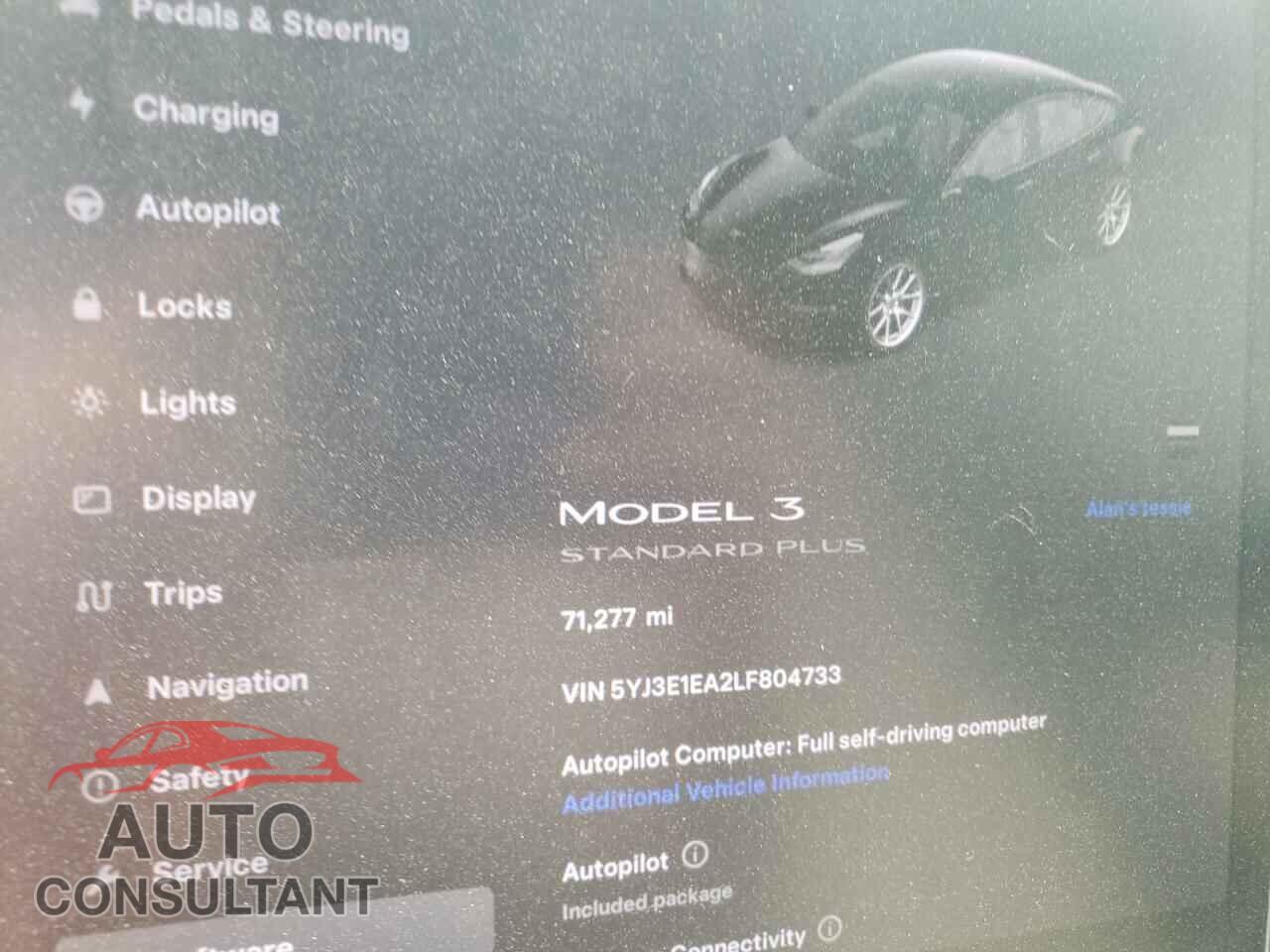 TESLA MODEL 3 2020 - 5YJ3E1EA2LF804733