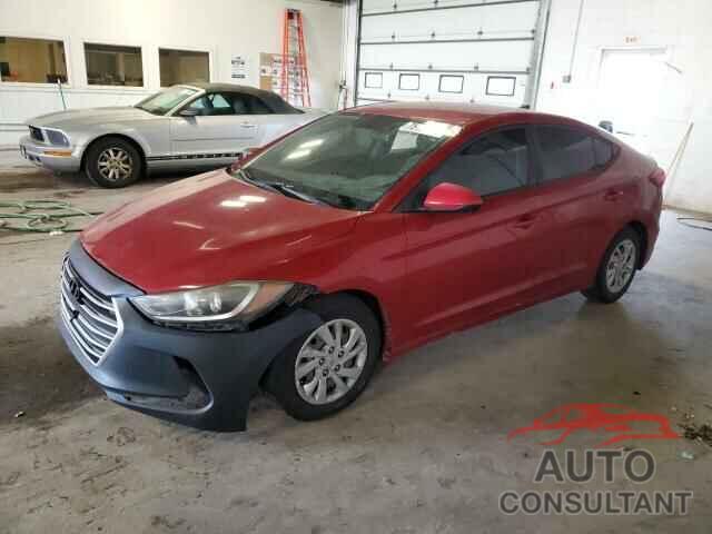 HYUNDAI ELANTRA 2017 - KMHD74LF9HU121503