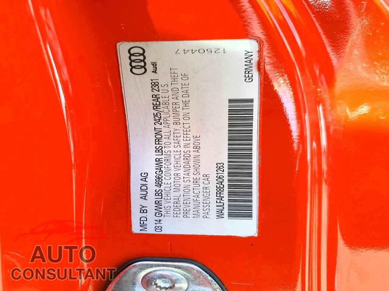 AUDI A5 2014 - WAULFAFR8EA061263
