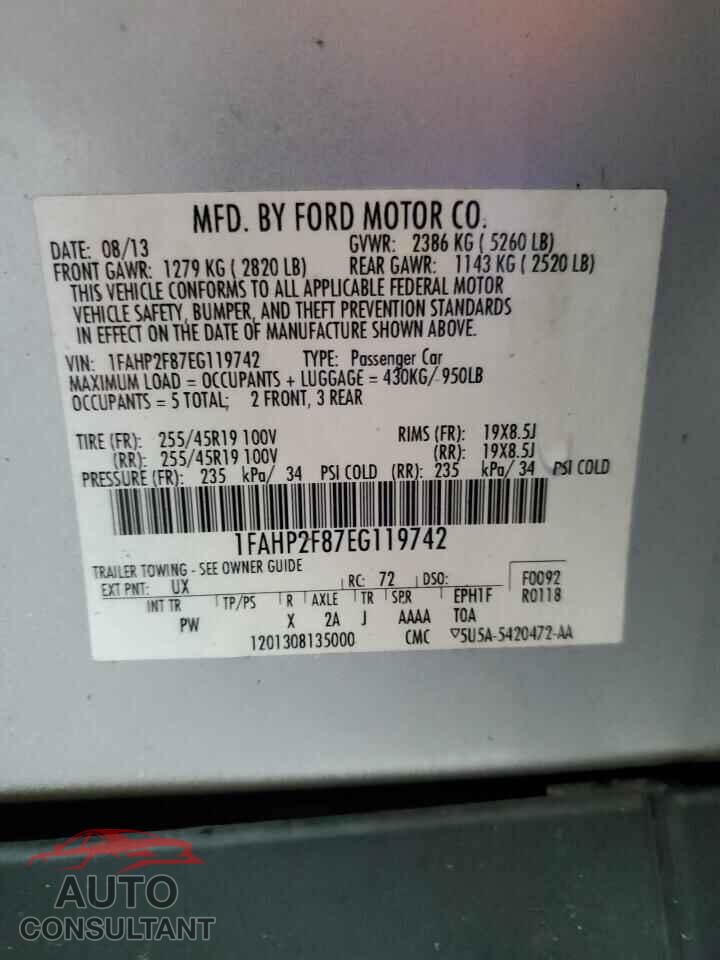 FORD TAURUS 2014 - 1FAHP2F87EG119742