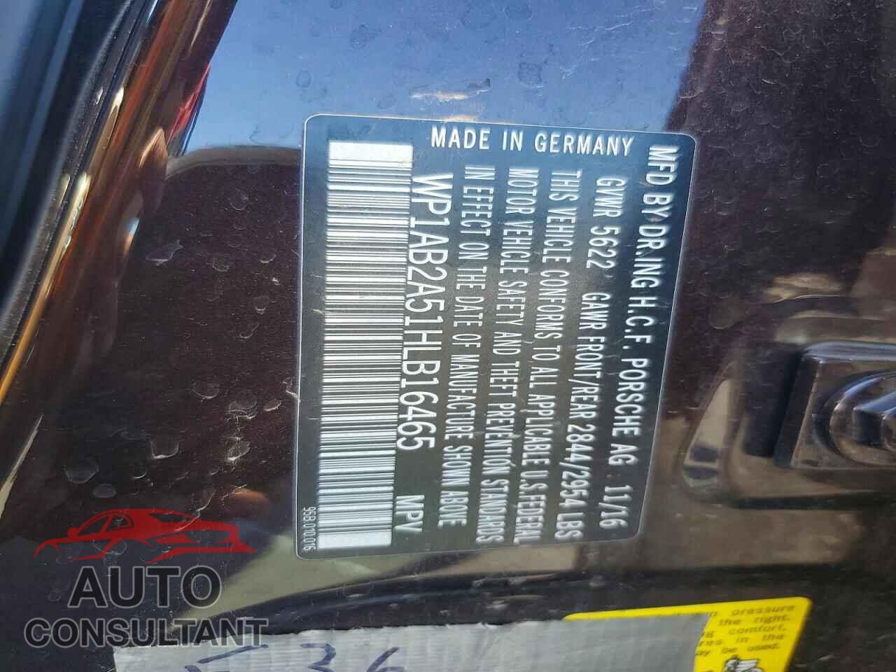 PORSCHE MACAN 2017 - WP1AB2A51HLB16465