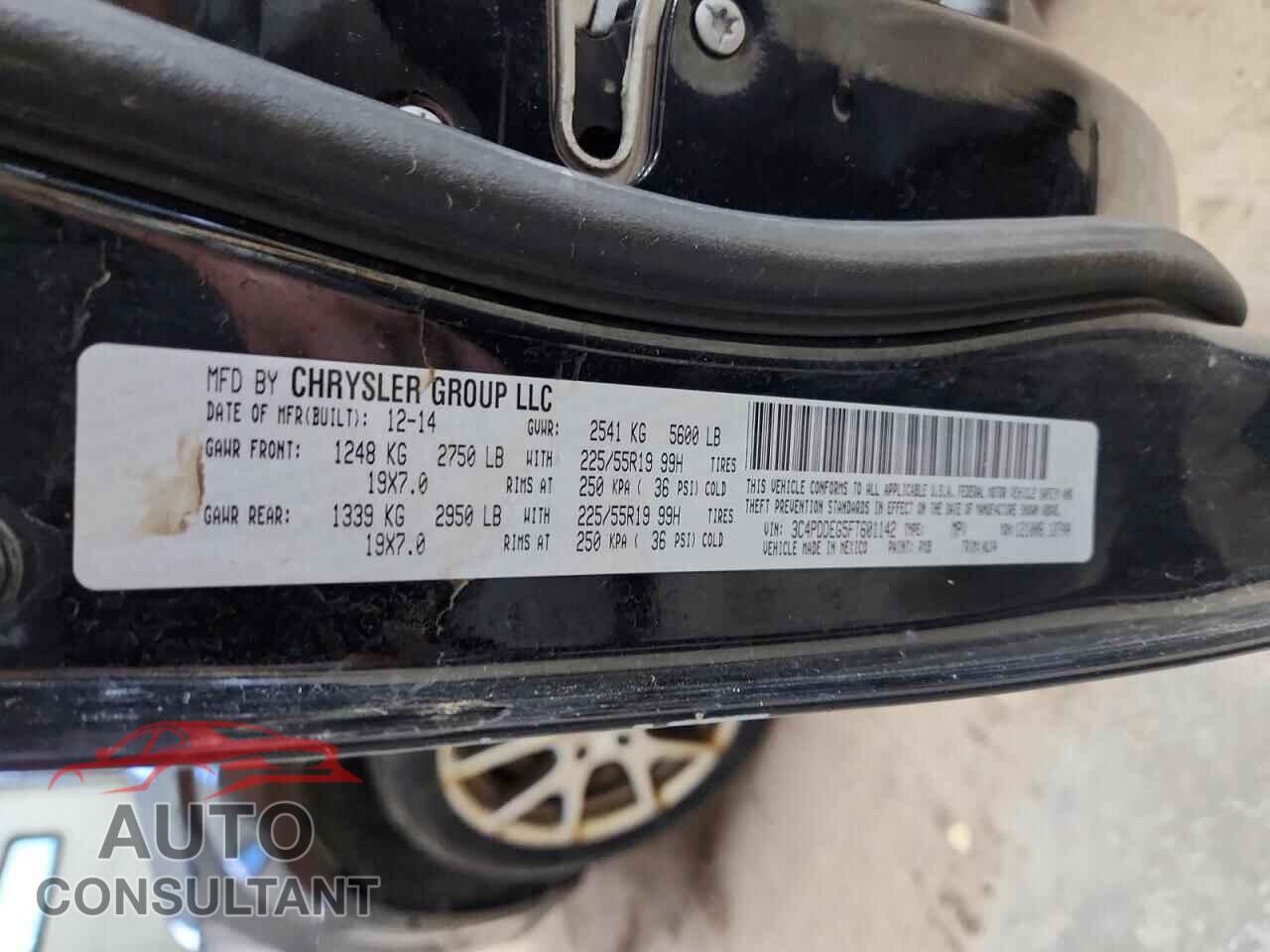 DODGE JOURNEY 2015 - 3C4PDDEG5FT601142