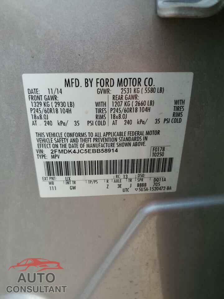 FORD EDGE 2014 - 2FMDK4JC5EBB58914