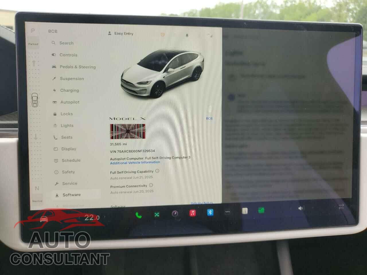 TESLA MODEL X 2022 - 7SAXCBE60NF329534