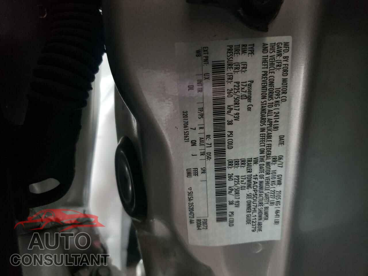 FORD CMAX 2017 - 1FADP5DU7HL112379
