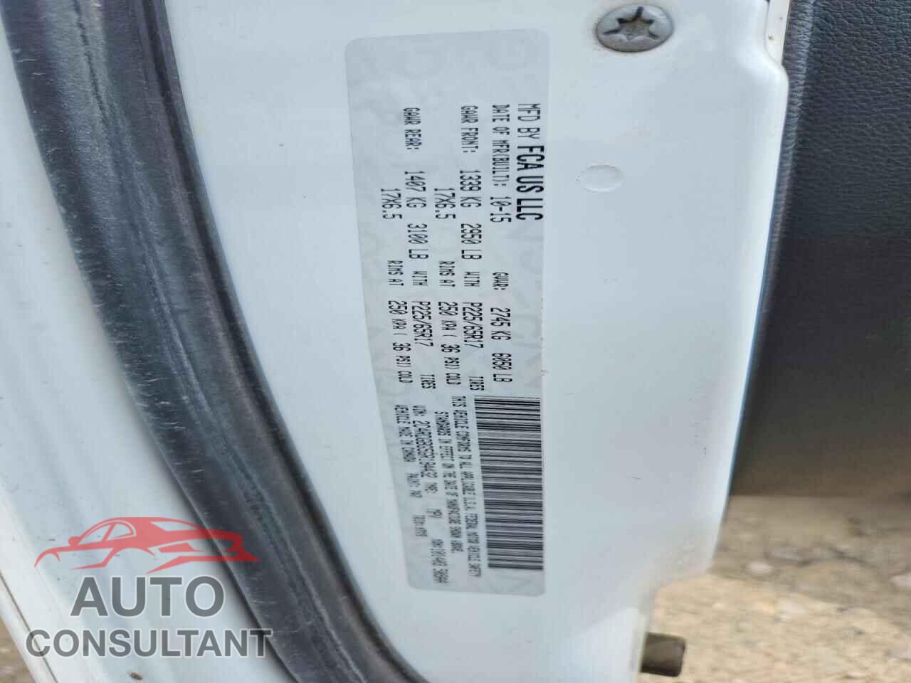 DODGE CARAVAN 2016 - 2C4RDGBG5GR184432