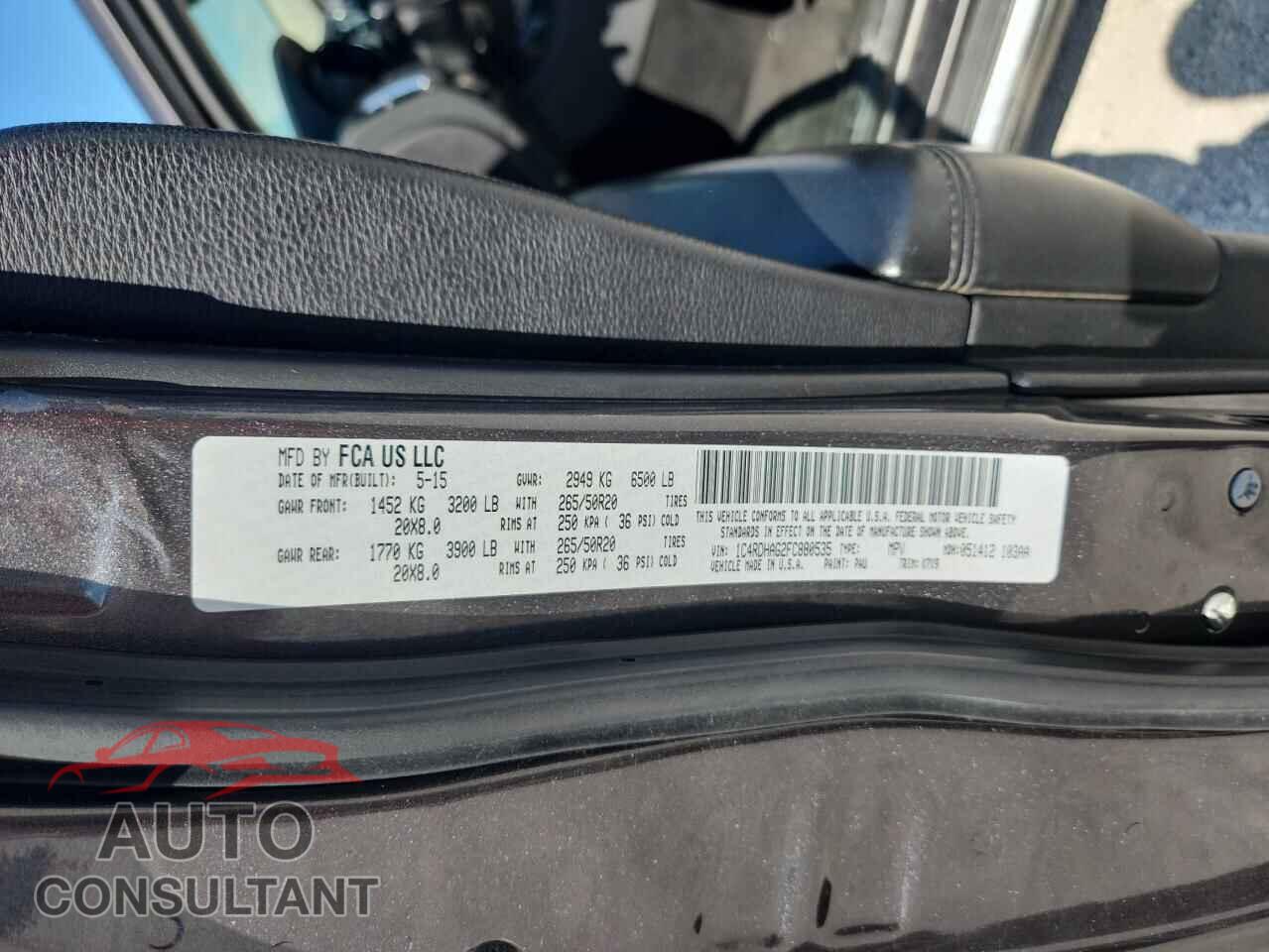 DODGE DURANGO 2015 - 1C4RDHAG2FC880535