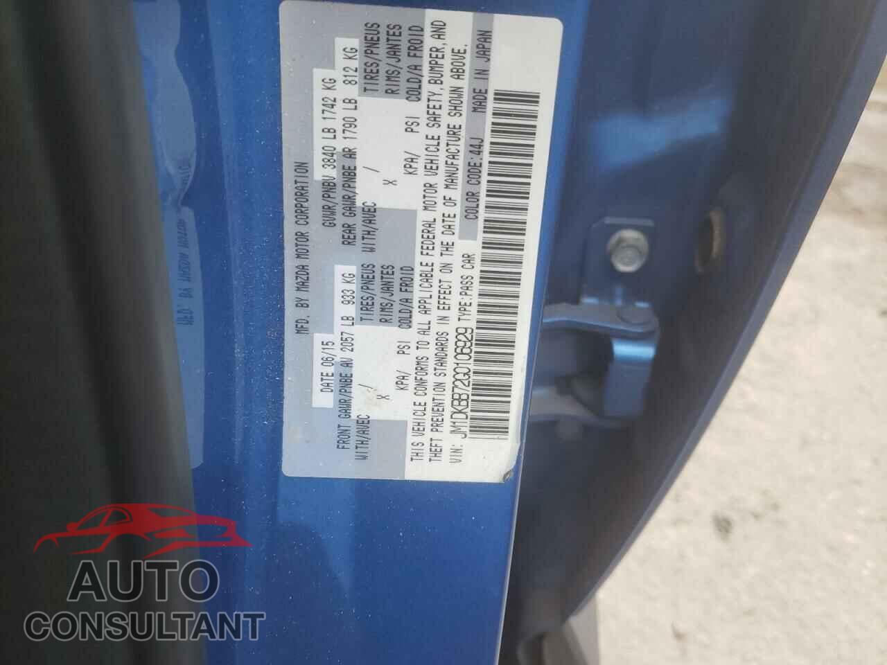 MAZDA CX-3 2016 - JM1DKBB72G0106929
