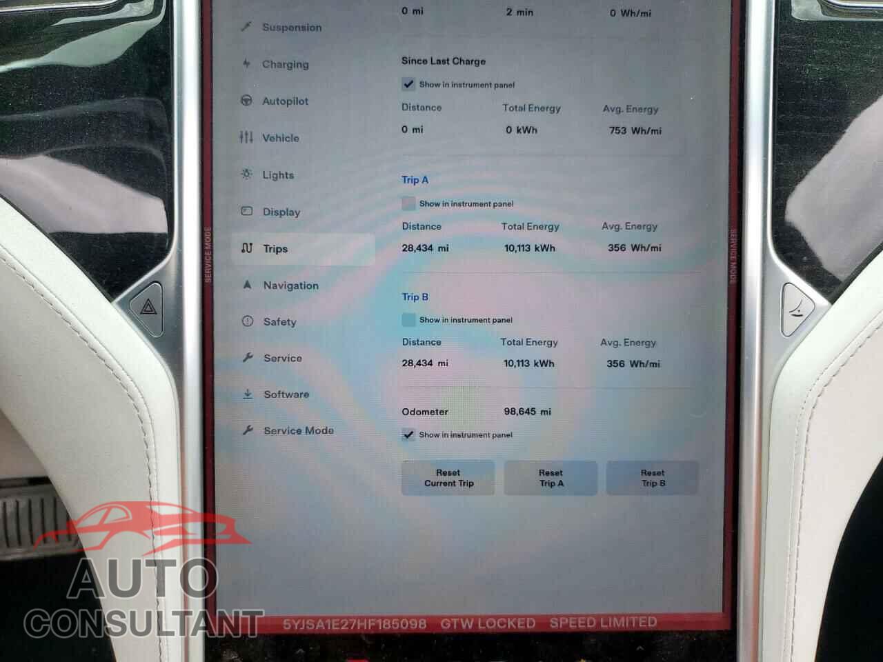TESLA MODEL S 2017 - 5YJSA1E27HF185098