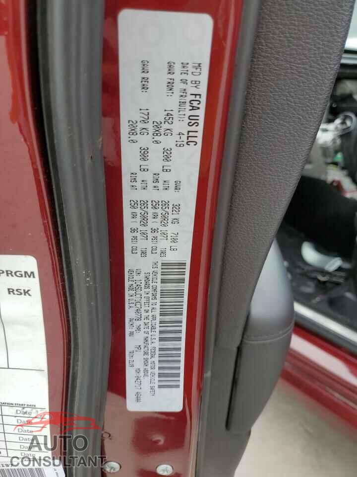 DODGE DURANGO 2019 - 1C4SDJCT1KC740778