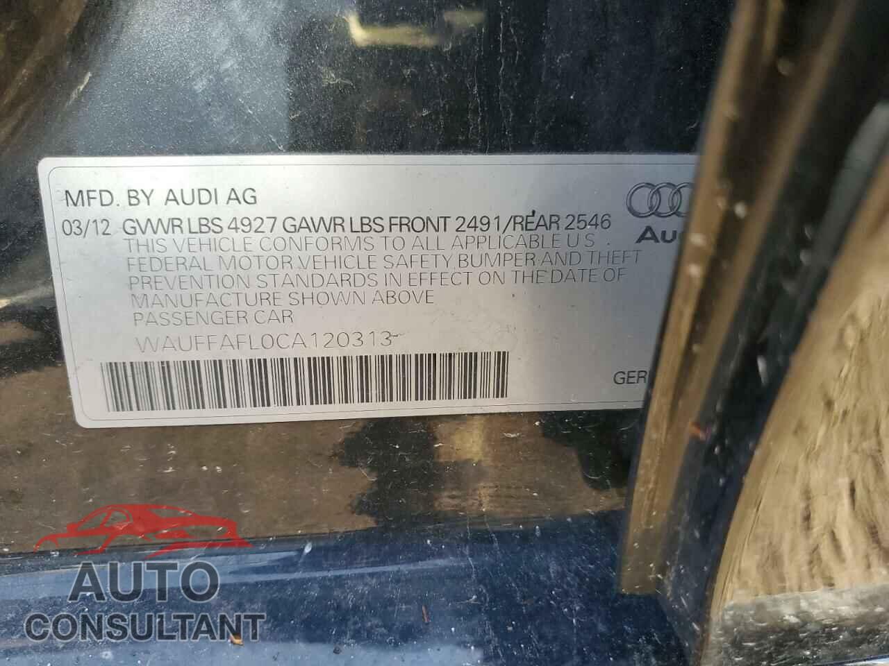AUDI A4 2012 - WAUFFAFL0CA120313