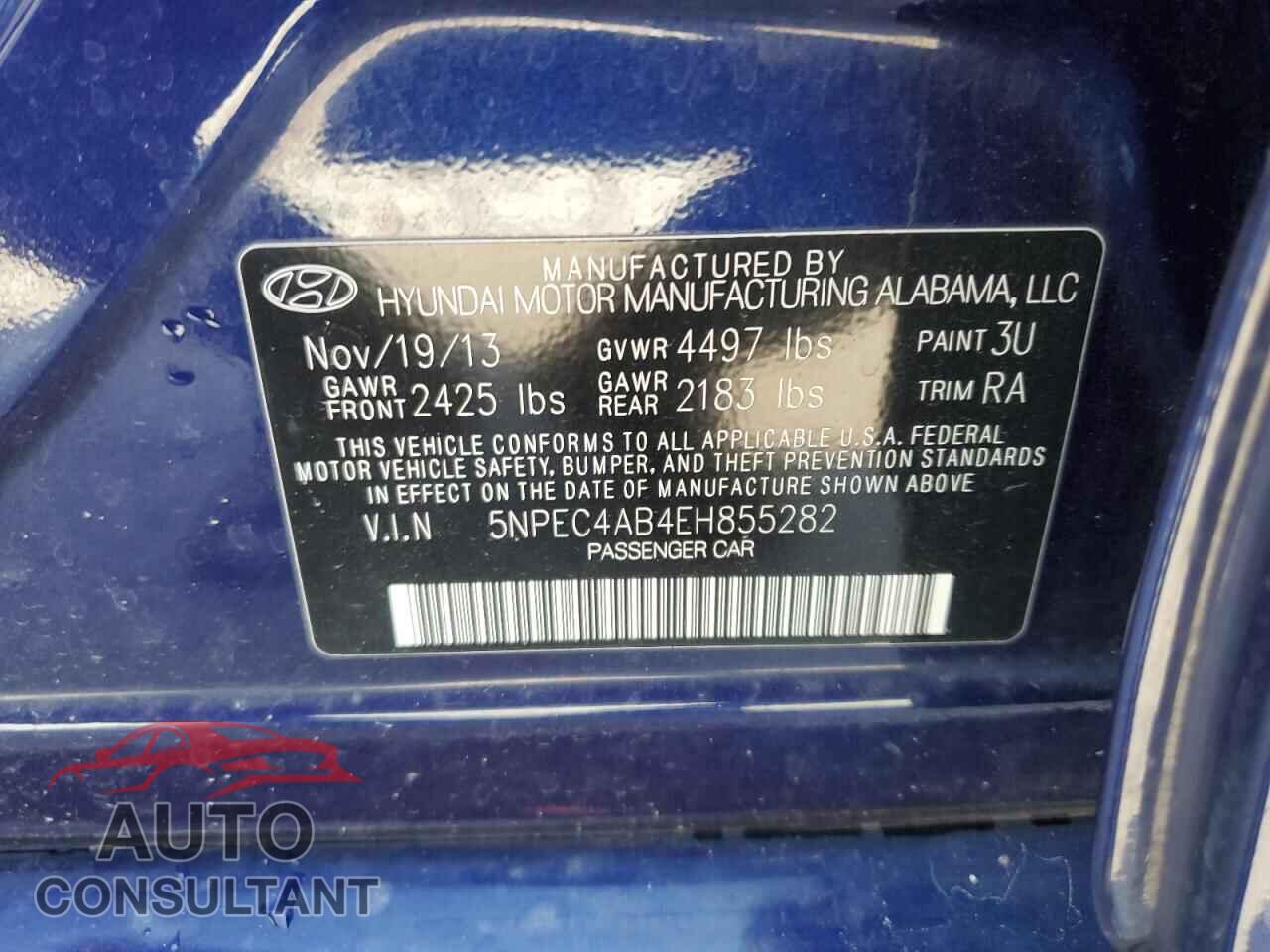 HYUNDAI SONATA 2014 - 5NPEC4AB4EH855282