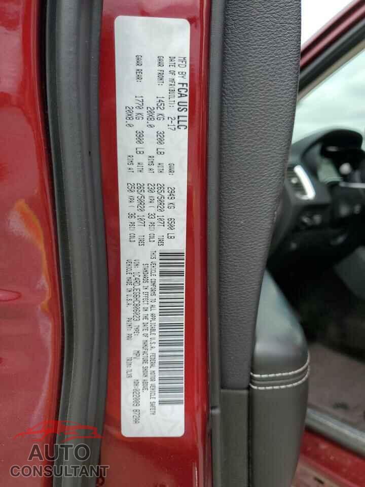 DODGE DURANGO 2017 - 1C4RDJEG6HC806023