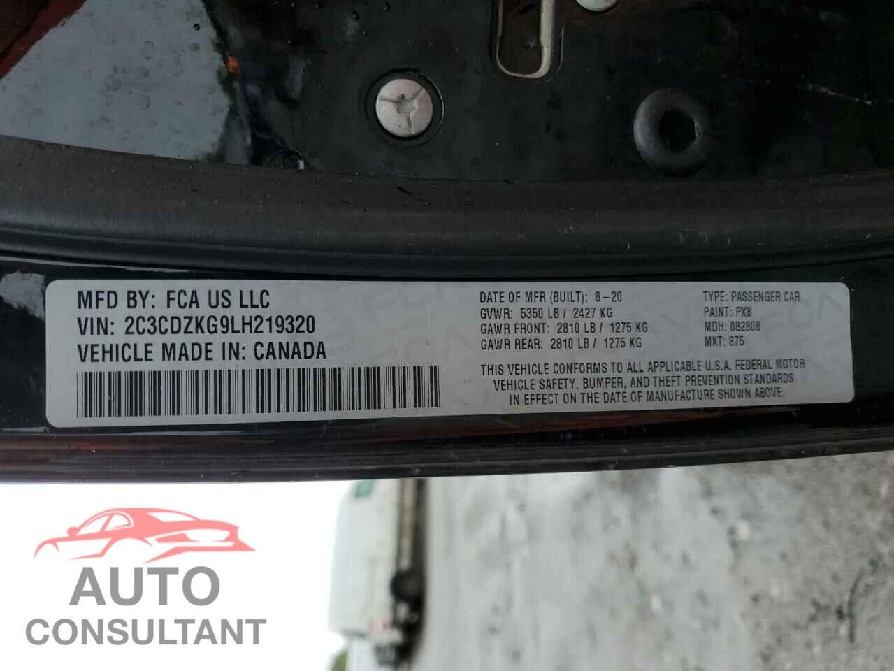 DODGE CHALLENGER 2020 - 2C3CDZKG9LH219320