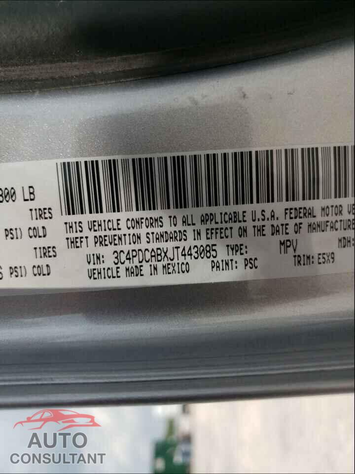 DODGE JOURNEY 2018 - 3C4PDCABXJT443085