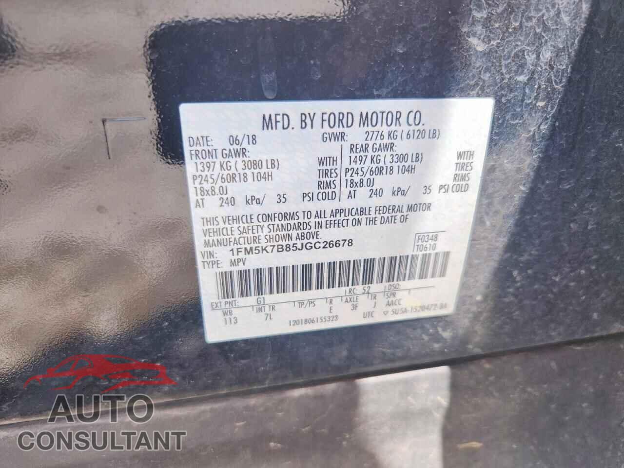 FORD EXPLORER 2018 - 1FM5K7B85JGC26678