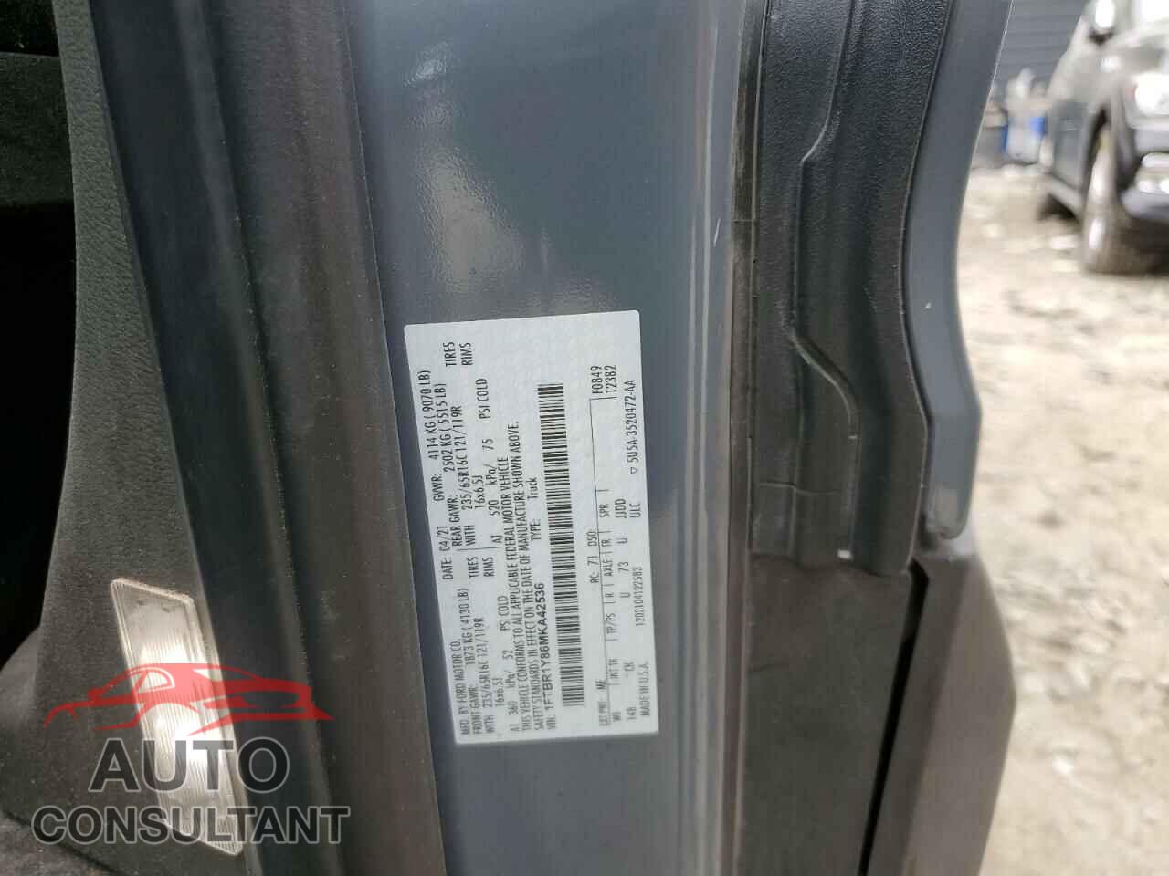 FORD TRANSIT 2021 - 1FTBR1Y86MKA42536