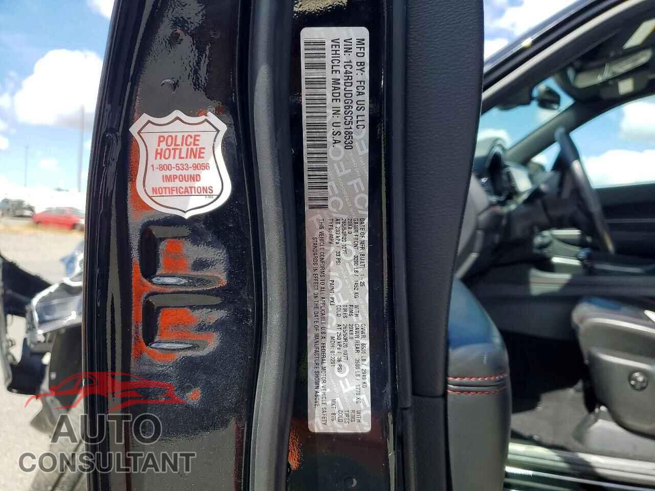 DODGE DURANGO 2025 - 1C4RDJDG6SC518530