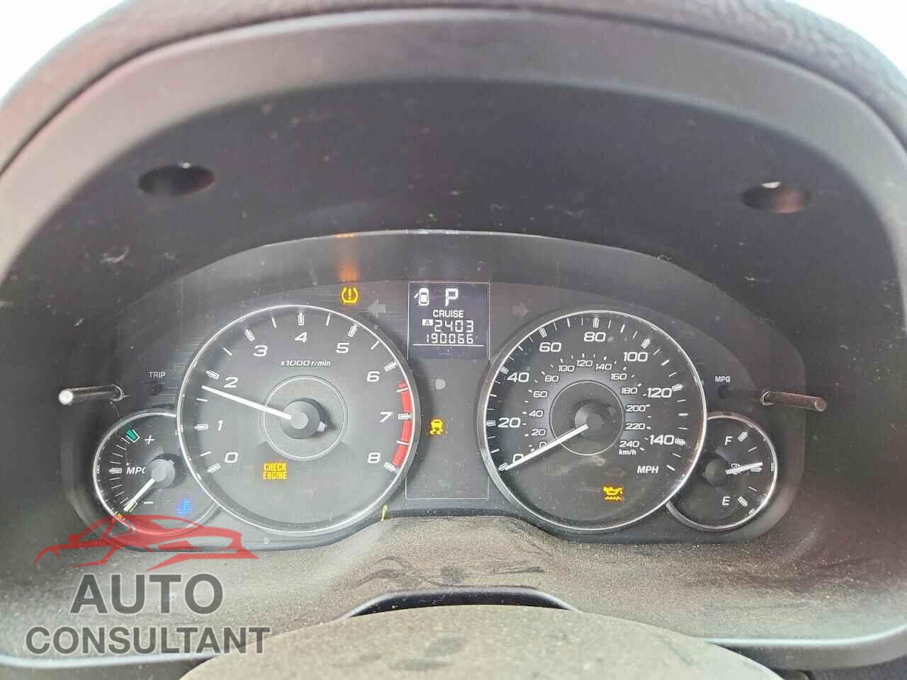 SUBARU OUTBACK 2012 - 4S4BRBKC9C3285409