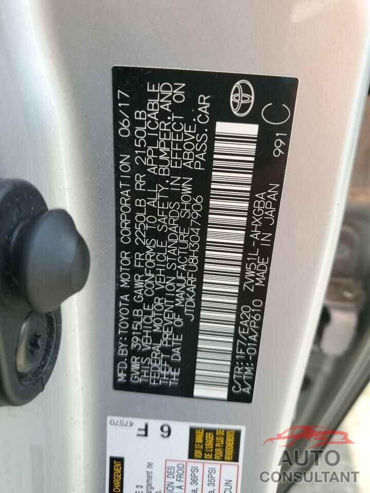 TOYOTA PRIUS 2017 - JTDKARFU8H3047906
