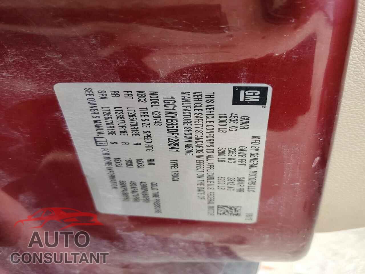 CHEVROLET SILVERADO 2013 - 1GC1KYE85DF128541