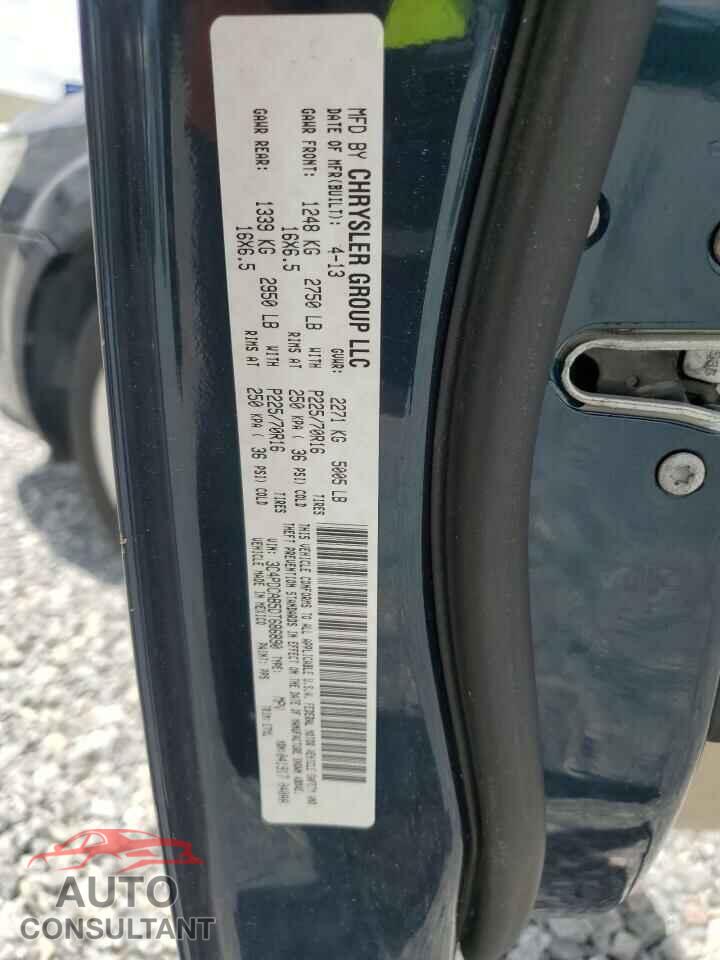 DODGE JOURNEY 2013 - 3C4PDCAB5DT686890