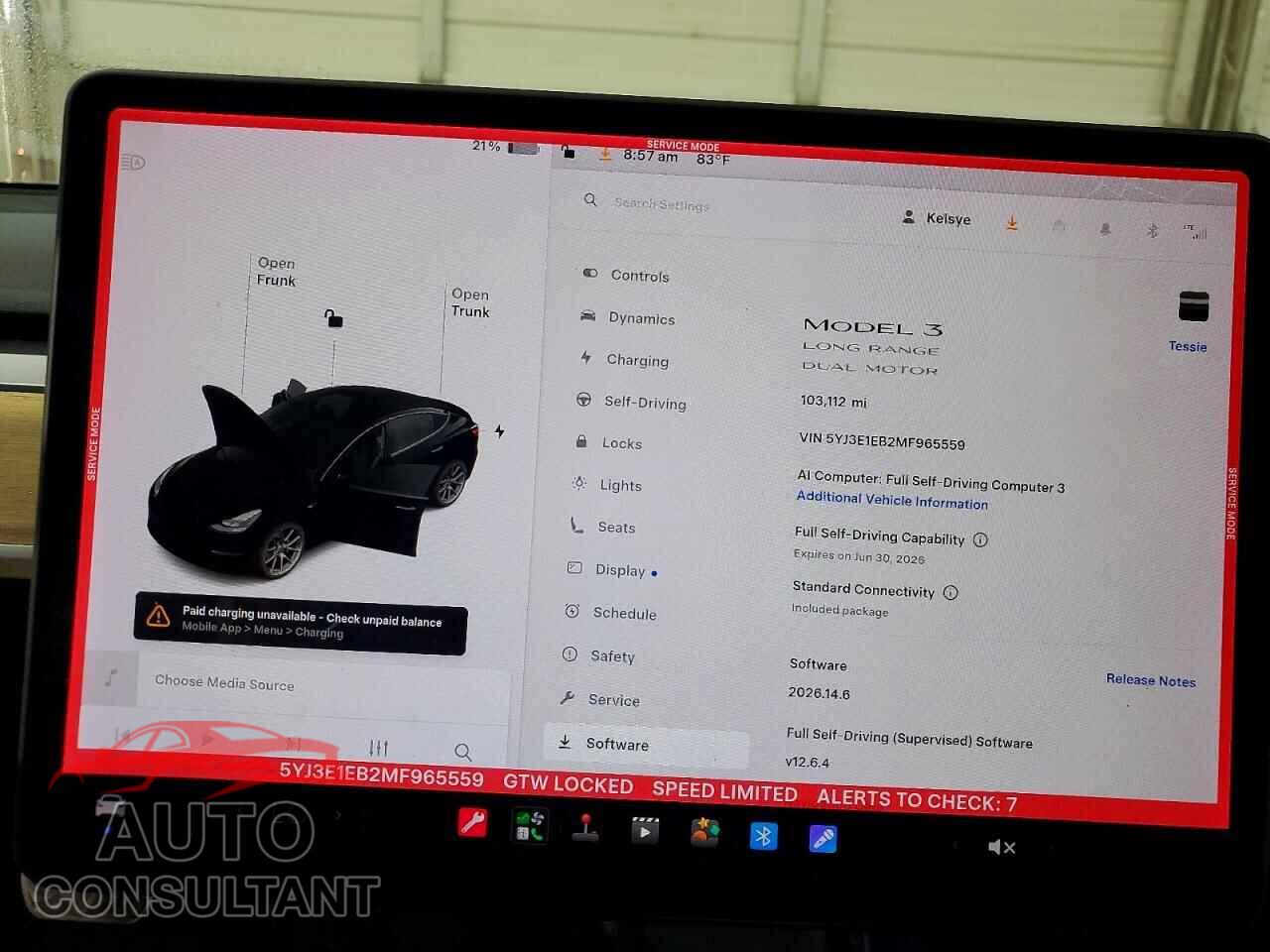 TESLA MODEL 3 2021 - 5YJ3E1EB2MF965559