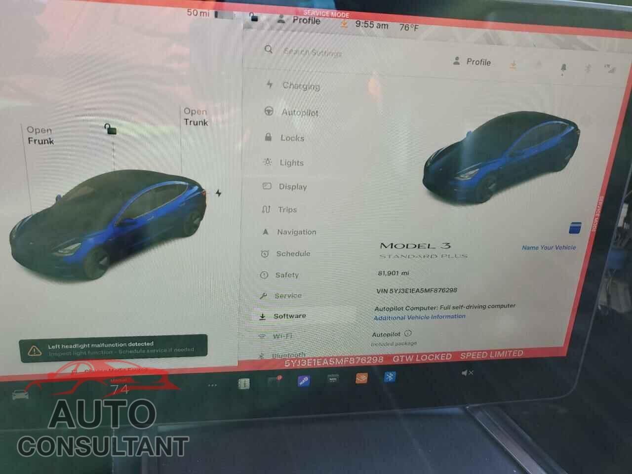 TESLA MODEL 3 2021 - 5YJ3E1EA5MF876298