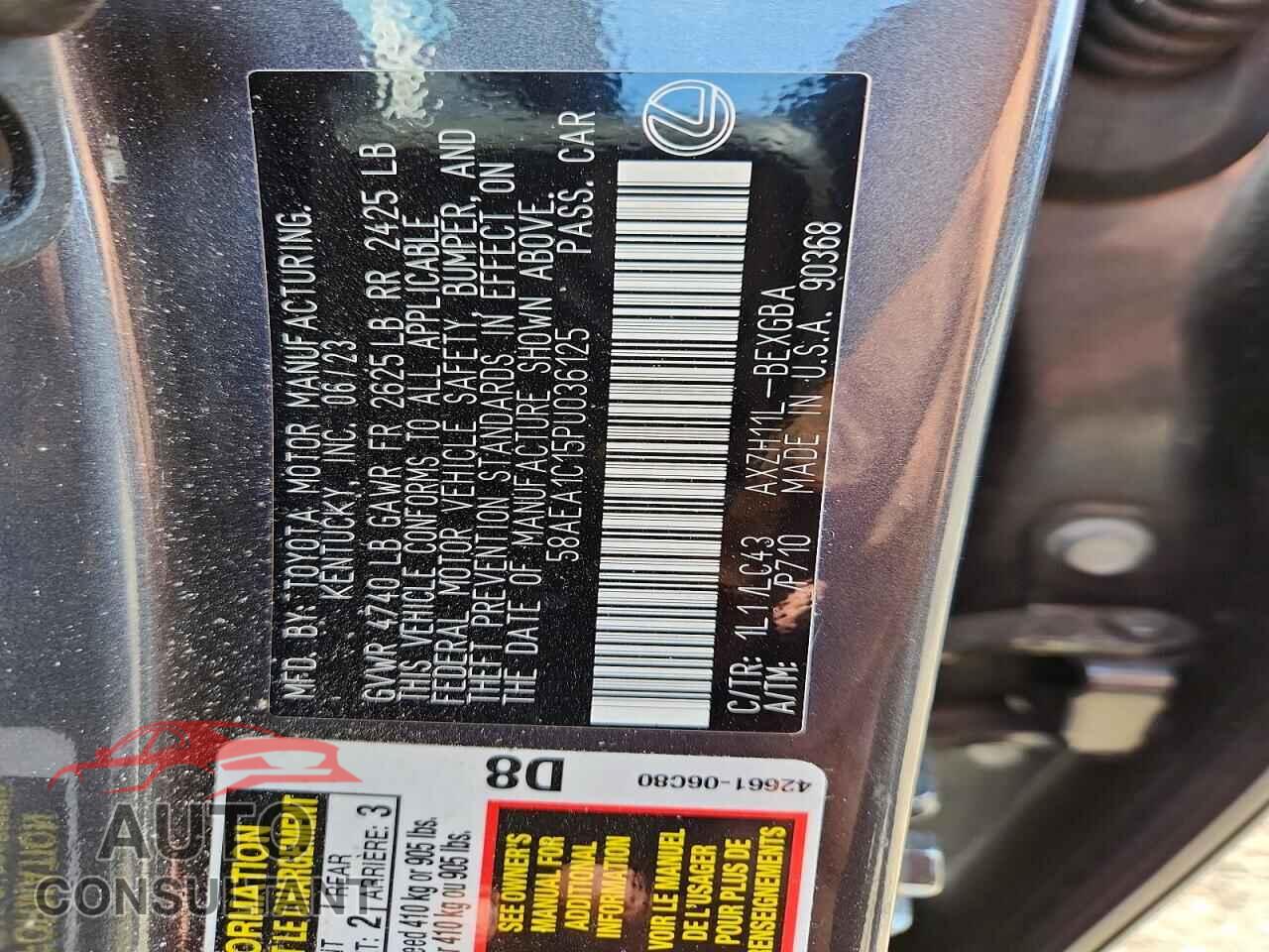 LEXUS ES300 2023 - 58AEA1C15PU036125
