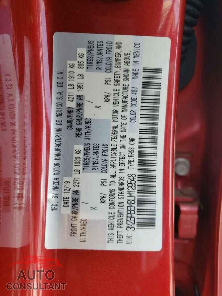 MAZDA 3 2020 - 3MZBPBEM8LM129548