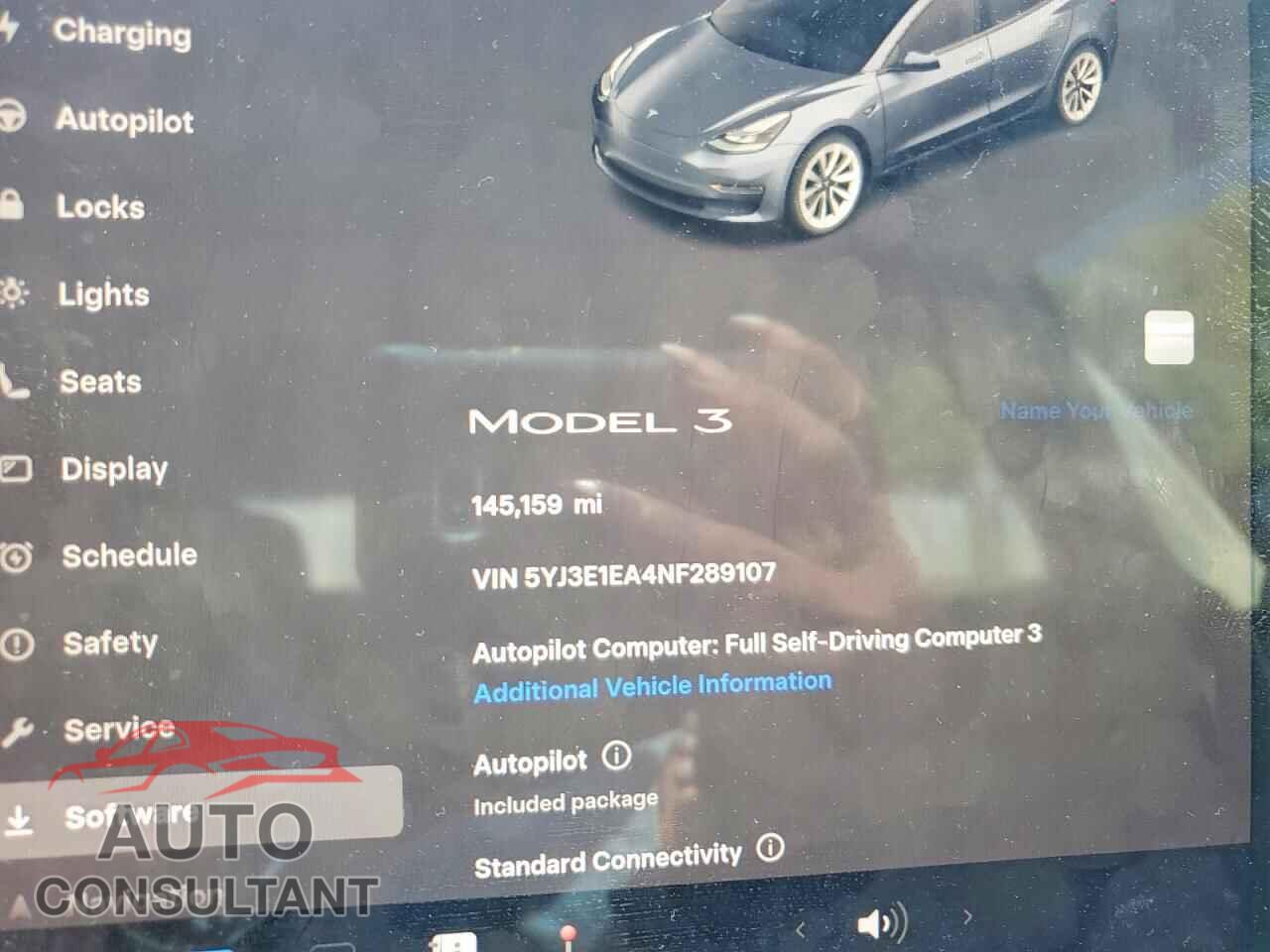 TESLA MODEL 3 2022 - 5YJ3E1EA4NF289107