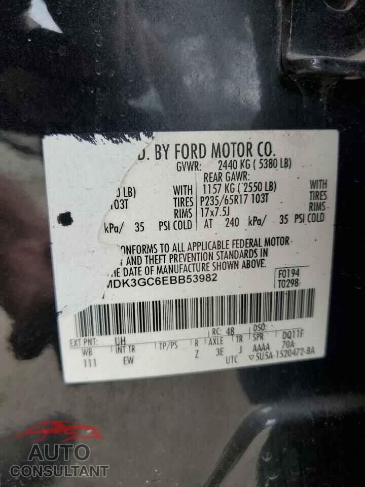 FORD EDGE 2014 - 2FMDK3GC6EBB53982